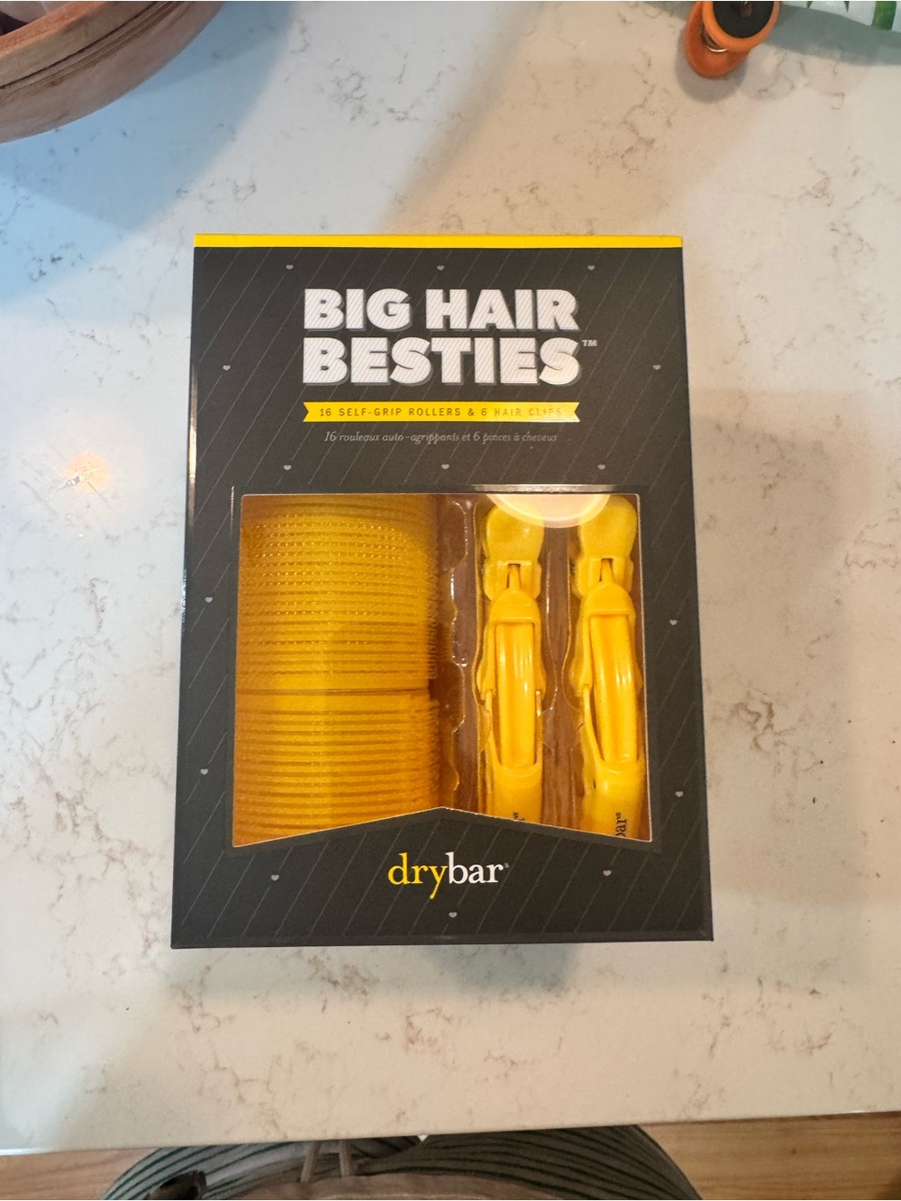Drybar Big Hair Besties Yellow Self-Grip Rollers & Clips Set
